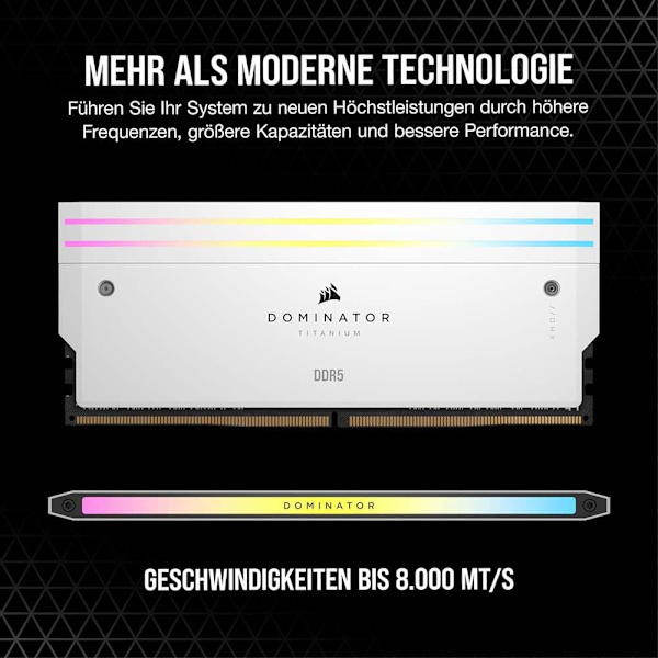 Corsair Hukommelse Ram Dominator Titanium Cmp64gx5m2x6600c32w 64gb 2x32gb Ddr5 6600mhz