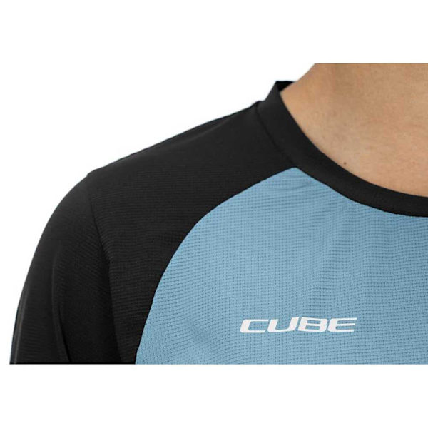 Cube Langærmet Enduro Trøje Atx Blå,Sort M Kvinde