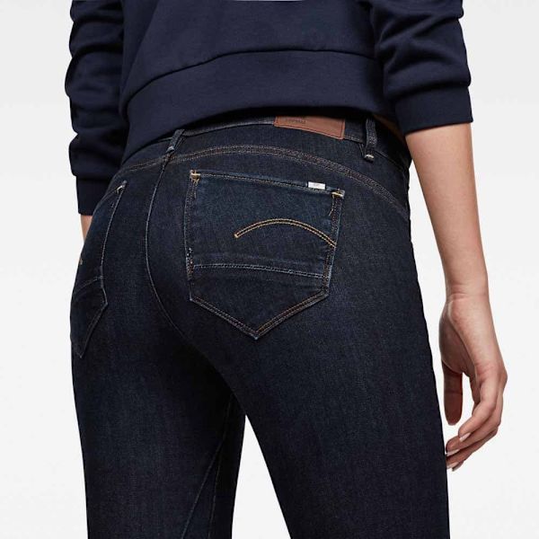 G-star Arc 3d Mid Waist Skinny Jeans Sort 23 / 30 Kvinde