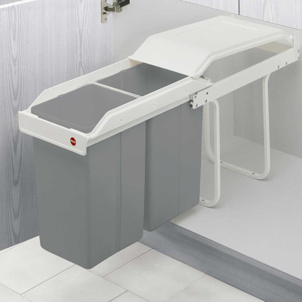 Hailo Soptunna Multi-box 2x14l Grå
