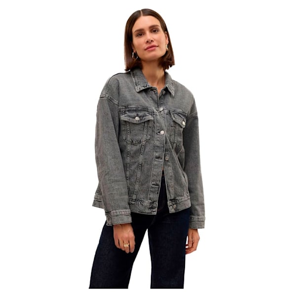 Vero Moda Tessa Oversize Denimjakke Grå L Kvinde
