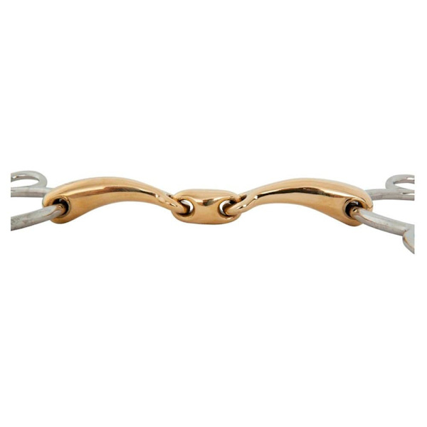 Br Dubbelfogad Snaffle Anatomisk Pessoa Soft Contact 12 Mm Ringar 70 Mm Snaffle Grönt 13.5 cm