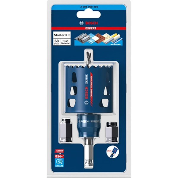 Bosch Professional Sierra Krone Expert Tough Material Power Change 68 Mm Starter Kit Søvfarvet