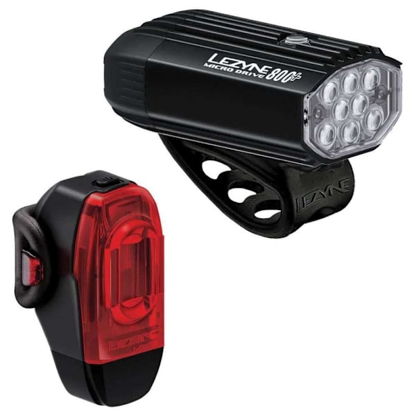 Lezyne Ljus Uppsättning Micro Drive 800+/ktv Drive+ Silver 800 / 40 Lumens