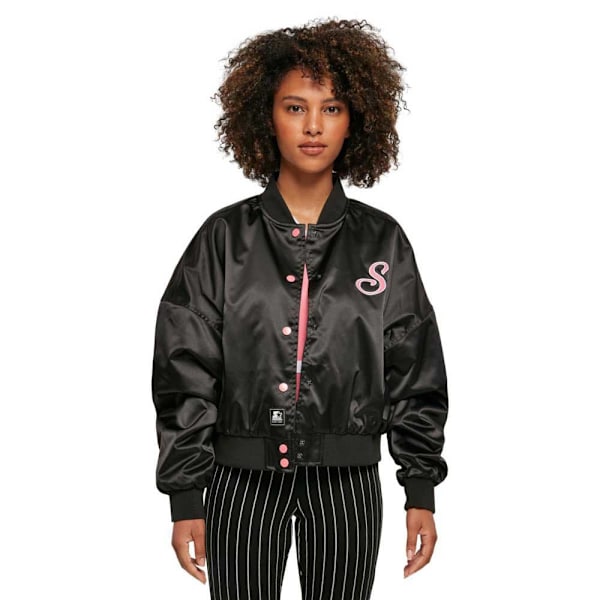 Starter Black Label Satin College Bomberjakke Sort M Kvinde