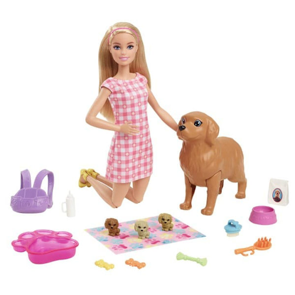 Barbie Vastasyntyneiden Pentujen Leikkisetti Ja Eläinlelut Nukke Monivärinen 3 Years