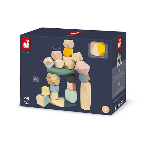 Janod Sweet Cocoon Stacking Stones Flerfarvet 24 Months-6 Years