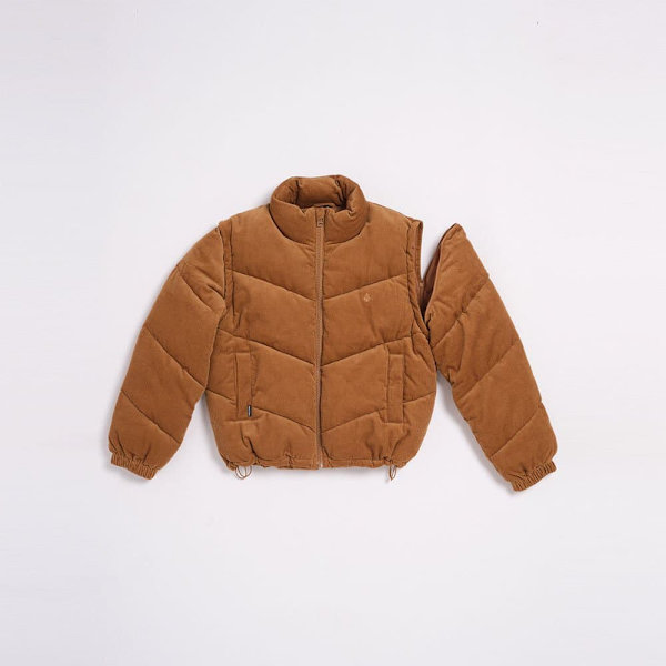 Volcom Cord´n Puff Jacka Brun S Kvinna