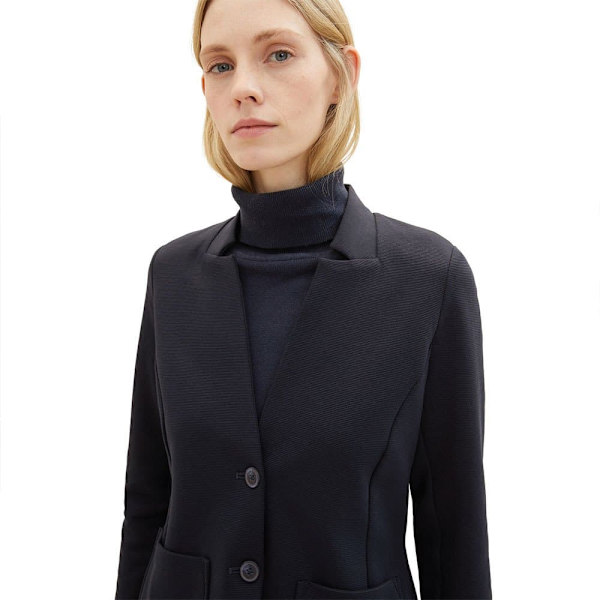 Tom Tailor Blazer 1038703 Ottoman Structure Blå M Kvinna