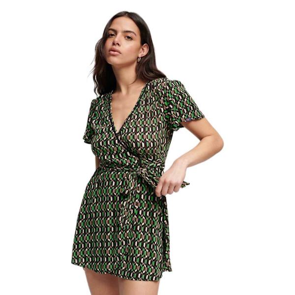 Superdry Vintage Mini Wrap Mekko Vihreä XS Nainen