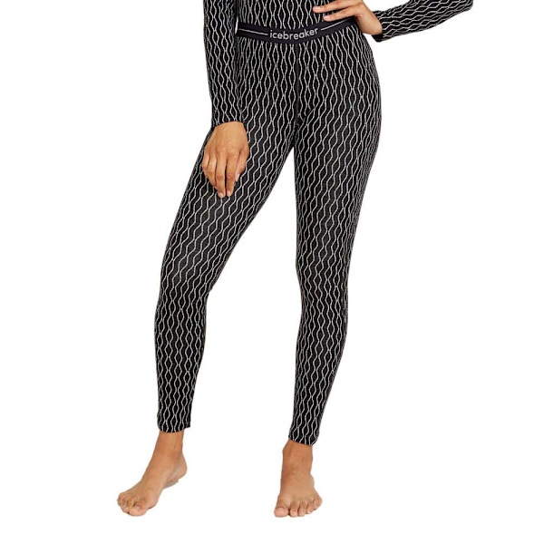 Icebreaker Merino 260 Vertex On-piste Leggings Sort S Kvinde