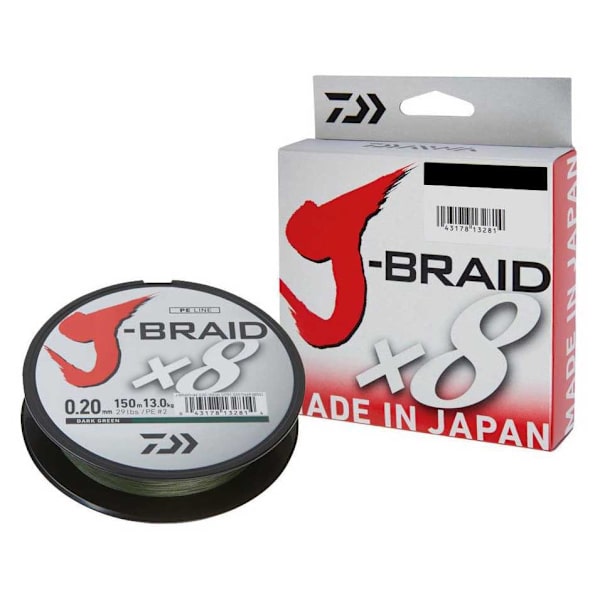 Daiwa J-braid 8 300 M Grönt 0.130 mm