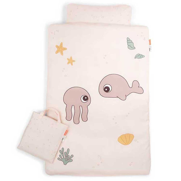 Done By Deer Sängkläder Baby Se Gots Jelly & Wally Rosa