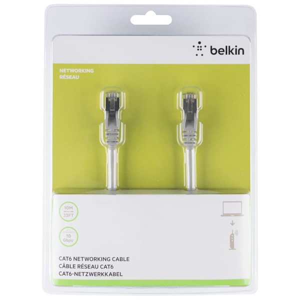 Belkin Cat6 10 M Grå