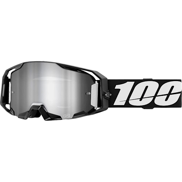 100percent Armatic Off-road Briller Sort Mirror Silver