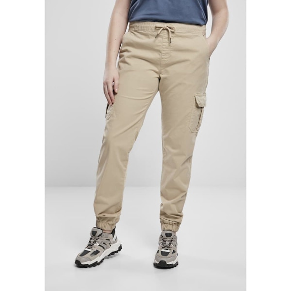 Urban Classics Bukser High Waist Cargo Jogging Beige 2XL Kvinde