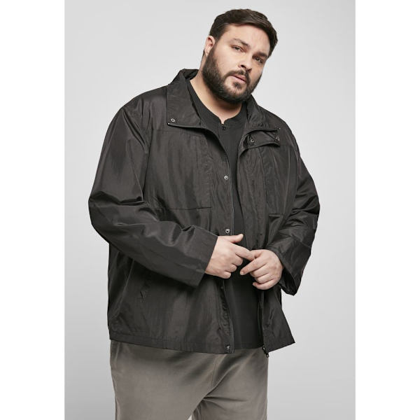 Urban Classics Windbreaker Double Pocket Nylon Crepe Jakke Sort M Mand