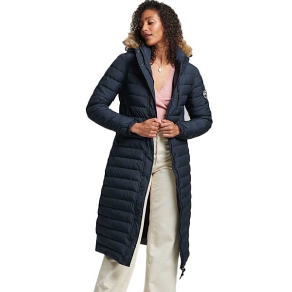 Superdry Takki Super Long Line Fuji Sininen XS Nainen