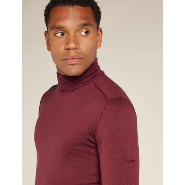 Icebreaker Merino 260 Tech Turtleneck Langærmet Baselayer Rød L Mand