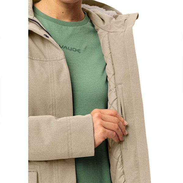 Vaude Manukau Ii Parka Beige 48 Kvinna