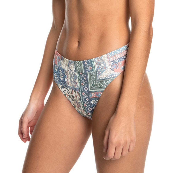 Quiksilver Bikini Underdel Classic Hi Waist Band Aop Blå L Kvinna