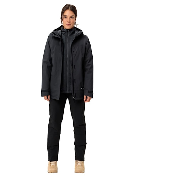 Vaude Neyland 3in1 Jakke Sort 40 Kvinde