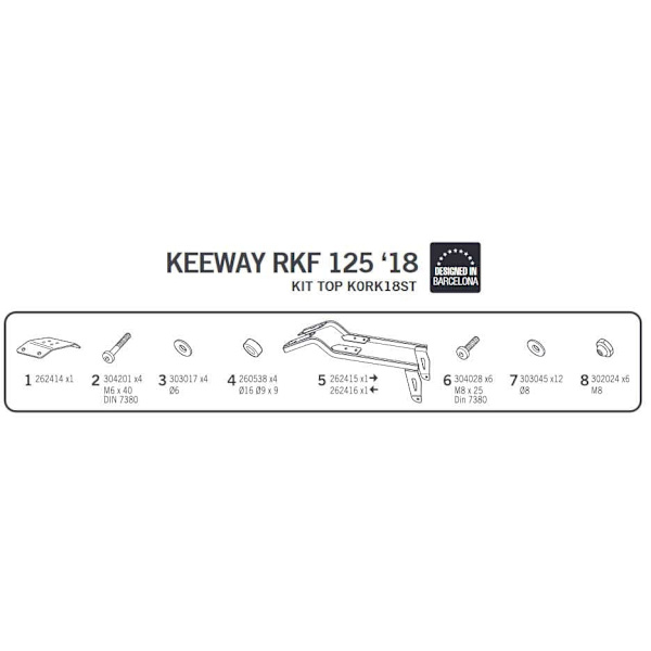 Shad Bakre Montering Keeway Rkf Top Master 125 Svart