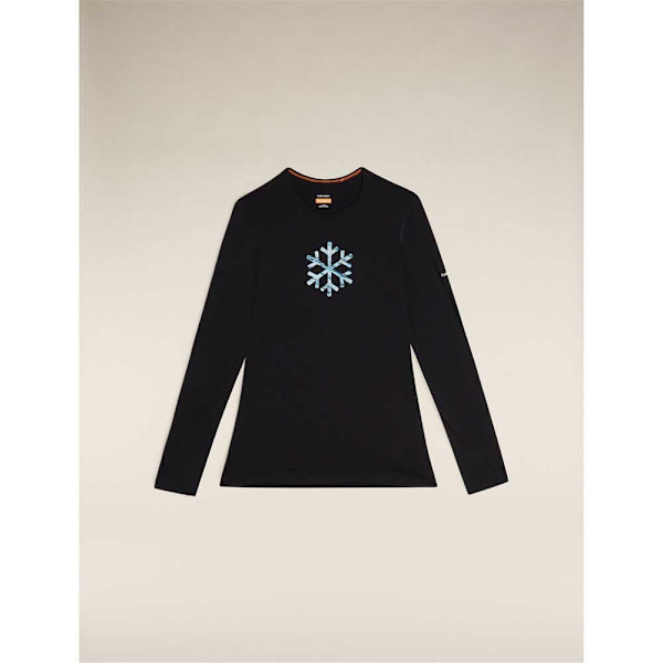 Icebreaker Merino 200 Oasis Protect Our Winters Langærmet Baselayer Sort L Kvinde
