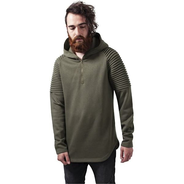 Urban Classics Sweatshirt Pleat Leeve Terry Grøn S Mand