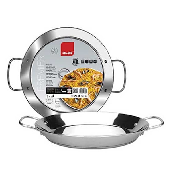 Ibili Rustfri Paella Pan Premier 32 Cm Søvfarvet