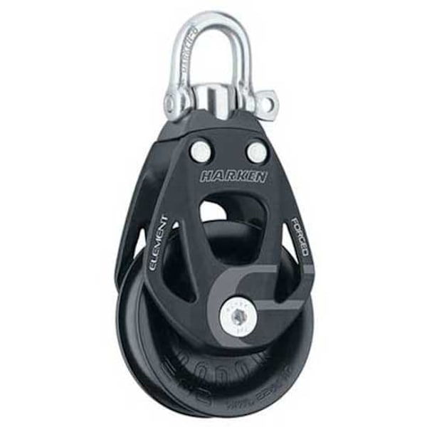 Harken Enkelt Drejeskive 80 Mm Sort