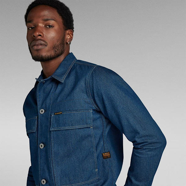 G-star Utility Flap Pocket 2.0 Denimjakke Blå L Mand