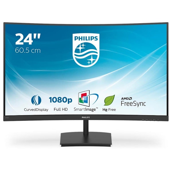 Philips Overvåge 241e1sc/00 24´´ Fhd Led Buet 75hz Sort One Size / EU Plug