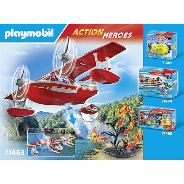 Playmobil Brandbekämpningsplan Med Släckningsfunktion Konstruktionsspel