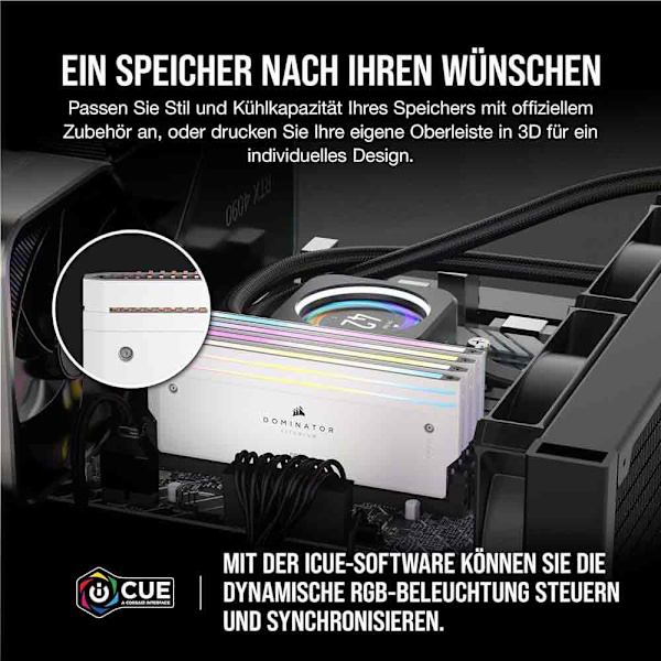 Corsair Hukommelse Ram Dominator Titanium Cmp64gx5m2x6600c32w 64gb 2x32gb Ddr5 6600mhz