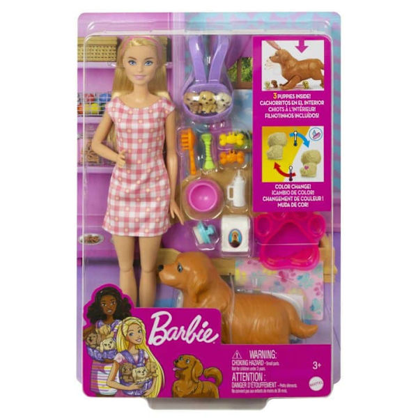 Barbie Vastasyntyneiden Pentujen Leikkisetti Ja Eläinlelut Nukke Monivärinen 3 Years