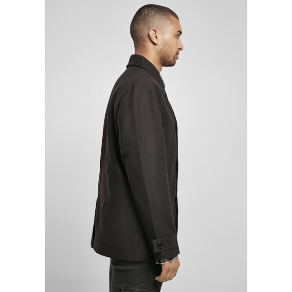 Urban Classics Klassisk Frakke Pea Coat Sort L Mand