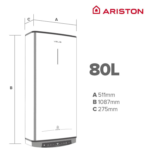 Ariston Thermo Velis Tech Dry Wifi 80l