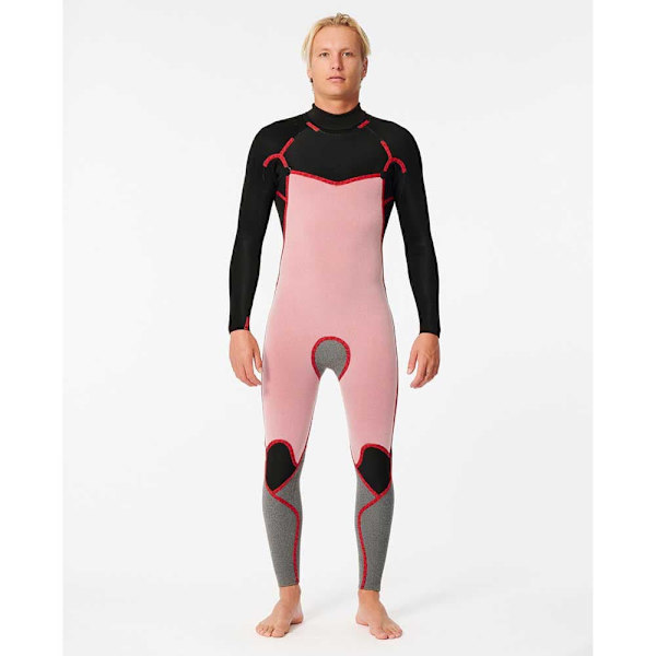 Rip Curl D/patrol 4/3 Mm Gb Stmr Langærmet Neopren-dragt Med Lynlås På Ryggen  XL