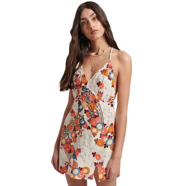 Superdry Kjole Vintage Mini Slip Halter Hvid L Kvinde