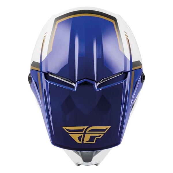 Fly Motocrosshjälm Ece Kinetic Drift Vit,Blå S