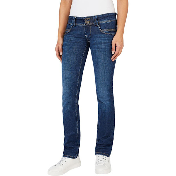 Pepe Jeans Slim Fit Lågmidjade Jeans Blå 24 / 30 Kvinna
