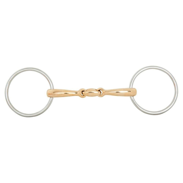 Br Kaksinivelinen Snaffle Anatominen Soft Contact 16 Mm Sormukset 70 Mm Snaffle Hopeinen 12.5 cm