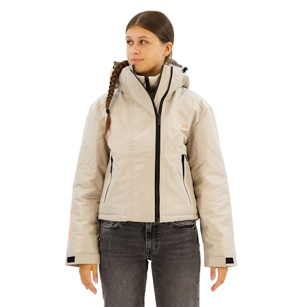 Superdry Embroidered Windbreaker Jacka Grå S Kvinna