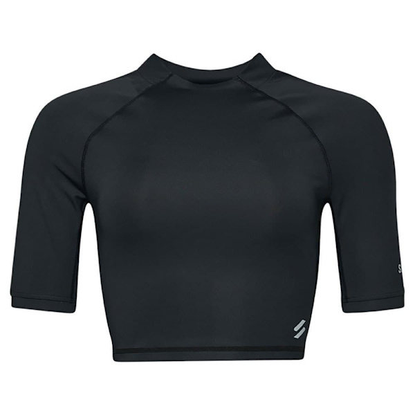 Superdry T-shirt Run 3/4 Tight Crop Sort XL Kvinde
