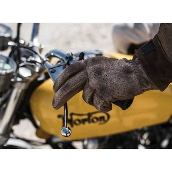Fuel Motorcycles Handsker Flat Brun XL