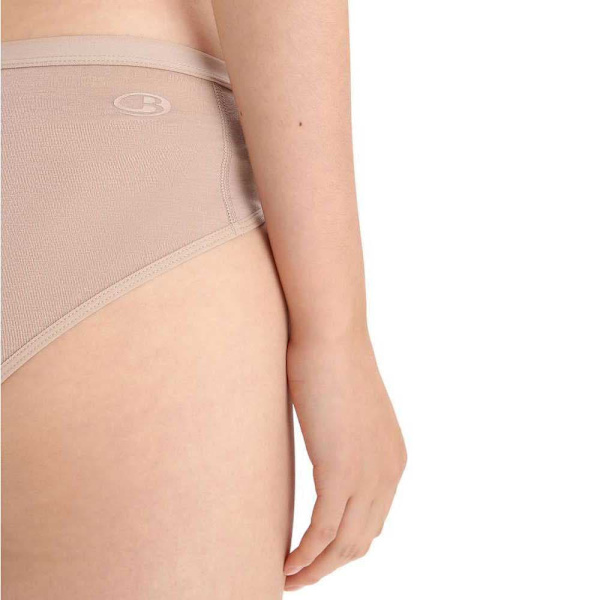 Icebreaker Bikini Underdel Siren Hipkini Beige L Kvinna