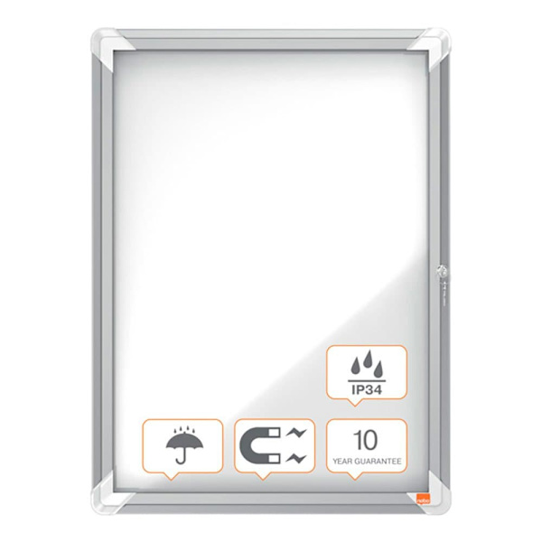 Nobo Ark Exteriör Vitrine Magnetisk Vit Bakgrund Premium Plus 4xa4
