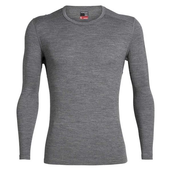 Icebreaker Langærmet T-shirt 260 Tech Merino Grå XL Mand