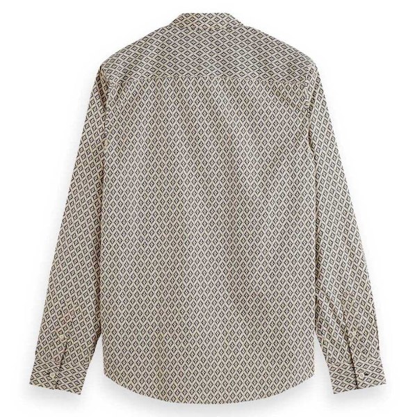 Scotch & Soda Slim Fit Ditsy Aop Pitkähihainen Paita Beige M Mies